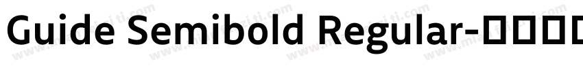 Guide Semibold Regular字体转换